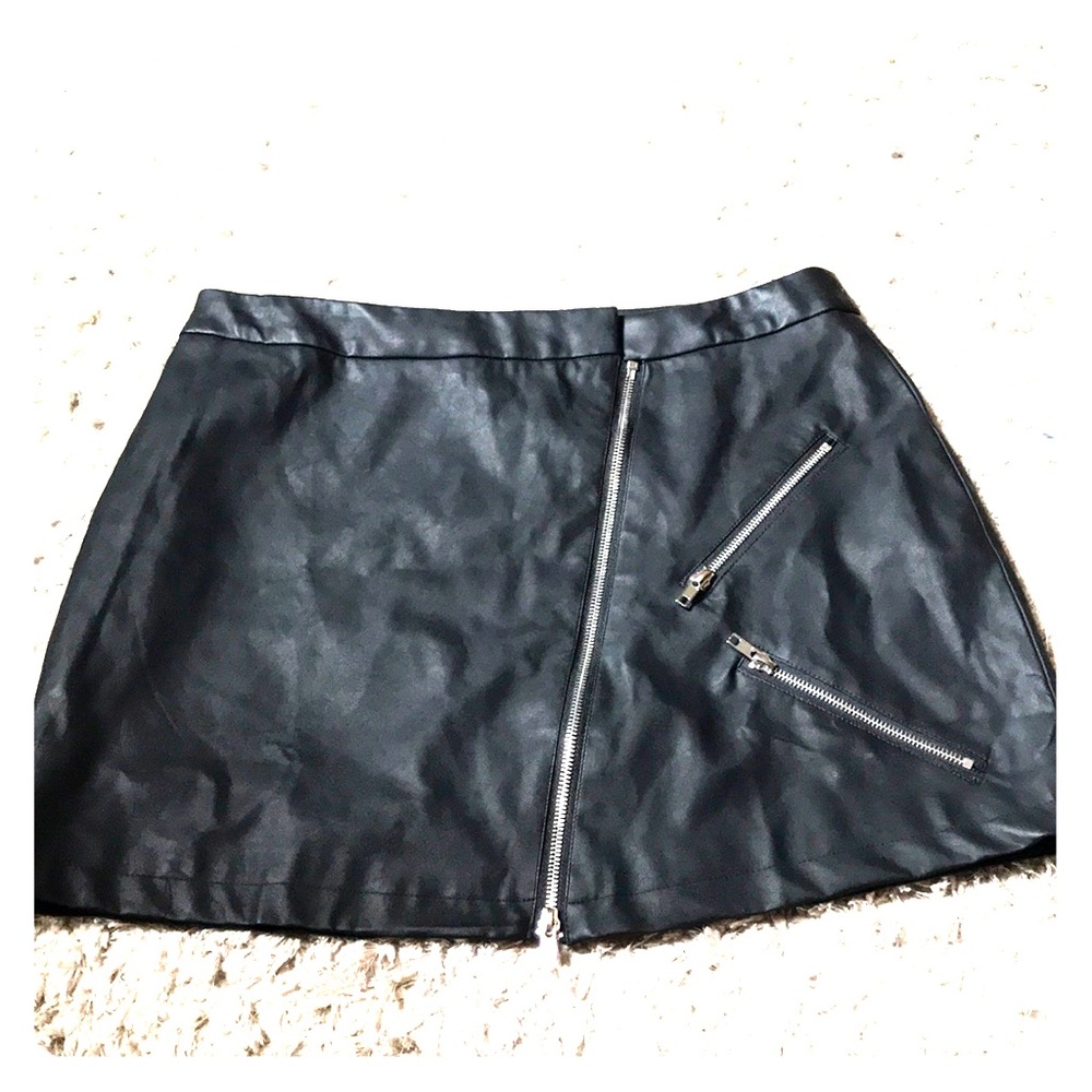 3/$20 Vegan Leather Mini Skirt